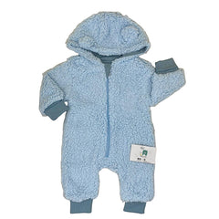 Combinaison molletonnée coton bleu Capuche 1 pcs