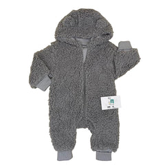 Combinaison molletonnée coton Gris Capuche 1 pcs