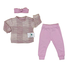 Tenue avec bandana fleury cutie girl coton 3 pcs