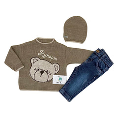 Tenue Ryhapm lovely bear pull bonnet + jean