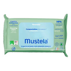 Lingettes nettoyantes compostables 60u - Mustela