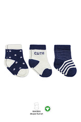 Pack de 3 chaussettes Cute stars bio organic