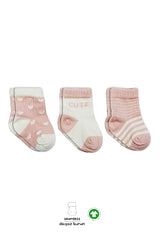 Pack de 3 chaussettes Cute coeurs bio organic Girly