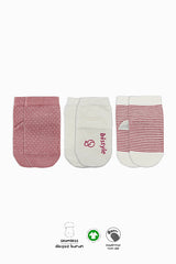 Pack de 3 chaussettes rayées bio - Pudra