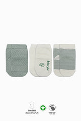 Pack de 3 chaussettes rayées bio - Mint