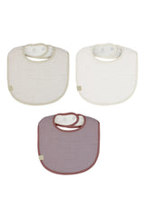 Lot de 3 bavoirs carrés 0-24 mois Bio organic