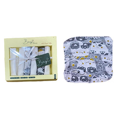 Coffret 7 serviettes coton 20x20 cm chatons Love unisexe