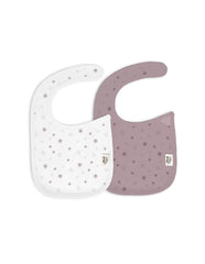 Interbaby - Pack de 2 Bavoirs velcro (20x30cm) Mod duendes del polvo rose 0-6 mois