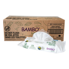 Bambo - Lingettes bambo nature 99% d'eau 64 u