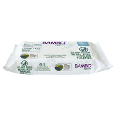 Bambo - Lingettes bambo nature 99% d'eau 64 u