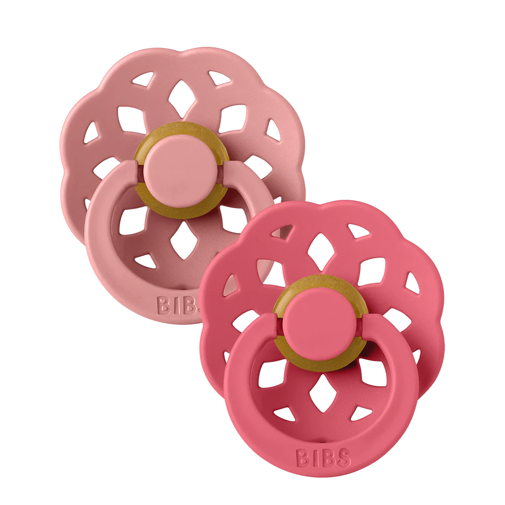Lot de 2 sucettes Boheme - Dusty Pink/Coral BIBS - 0-6 mois