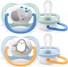 Lot de 2 sucettes Ultra Air 0-6 mois animals Boy- Philips Avent