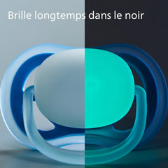 Lot de deux sucettes Ultra Air Nighttime 0-6 mois Philips Avent