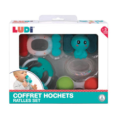 Ludi - Coffret 4 hochets Multicolore 3m+