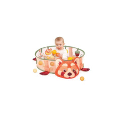 Ludi - Tapis d'éveil et Aire de Jeu Panda Roux 30 balles Multicolore 6m+