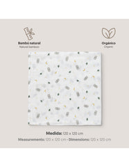 Interbaby - Draps lange mousseline 120x120 cm Koala Boy Girl