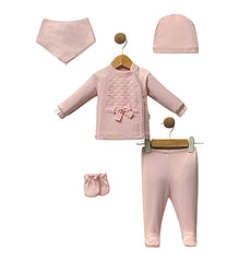 Pack naissance nœud centré 5 pcs coton