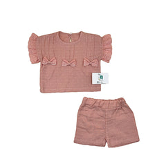 Tenue nœud trio girly 2 pcs