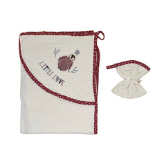 Cape de bain Little Love 1 gant 85x90 cm