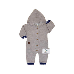 Grenouillère unie capuche style baby boy 1 pcs