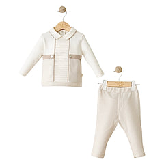 Tenue super classe beige nacré baby boy