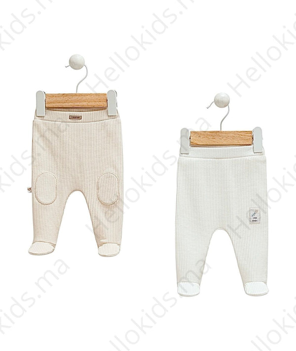 Pantalon duo baby boy uni CRM - Blanc beige