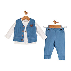 Tenue 3 pcs sweet Bear gilet pull pantalon