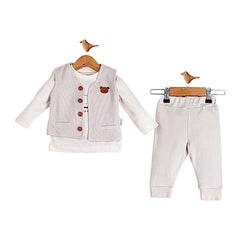 Tenue 3 pcs sweet Bear gilet pull pantalon