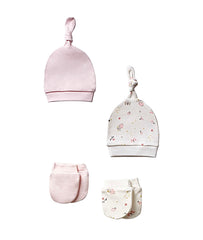 Pack 4 pcs Bonnets moufles Fleury 0m+