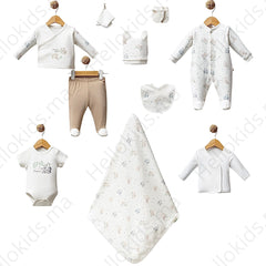 Coffret naissance Tropical 10 pcs coton unisexe