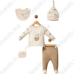 Pack naissance Tortue pocket 5 pcs coton unisexe