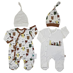 Pack de 2 grenouillères 2 bonnets Dogs