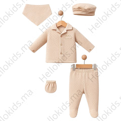 Pack naissance Gentlemen full classe velours 5 pcs