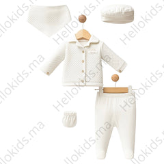 Pack naissance Gentlemen full classe velours 5 pcs