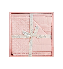 Coffret Couverture Velours in BEE nest lamb 80x110 cm - Rose