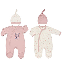 Pack de 2 Grenouillères matchy Happy Thought 2 bonnets