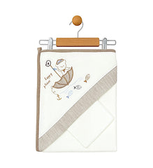 Cape de bain happy places 1 gant  80x90 cm