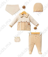 Pack naissance stylish baby boy 5 pcs velours