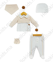 Pack naissance stylish baby boy 5 pcs velours