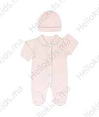 Grenouillère cutie flowers boutons centré coton
