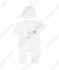 Grenouillère étoile sur gilet coton