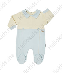 Grenouillère style baby boy classy coton