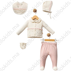 Pack naissance Rose girl 5 pcs coton Bio