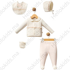 Pack naissance Rose girl 5 pcs coton Bio