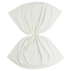 Couverture TRIKO laine naturelle 90x100 cm intérieur coton 0m+ - EKRU