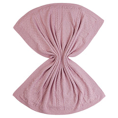 Couverture TRIKO laine naturelle 90x100 cm intérieur coton 0m+ - Mauve