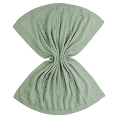 Couverture TRIKO laine naturelle 90x100 cm intérieur coton 0m+ - Mint