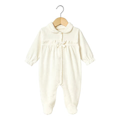 Grenouillère jolie nœud centré velours