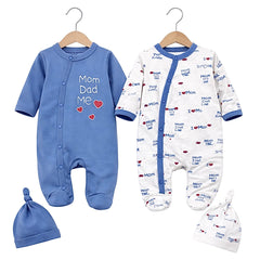 Pack 2 grenouillères matchy love mom dad coton