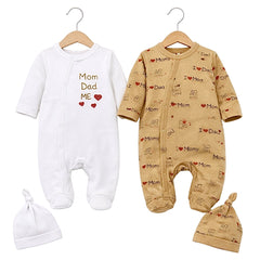 Pack 2 grenouillères matchy love mom dad coton